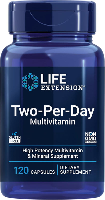 Two-Per-Day Multivitamínico – Life Extension (120 cápsulas)
