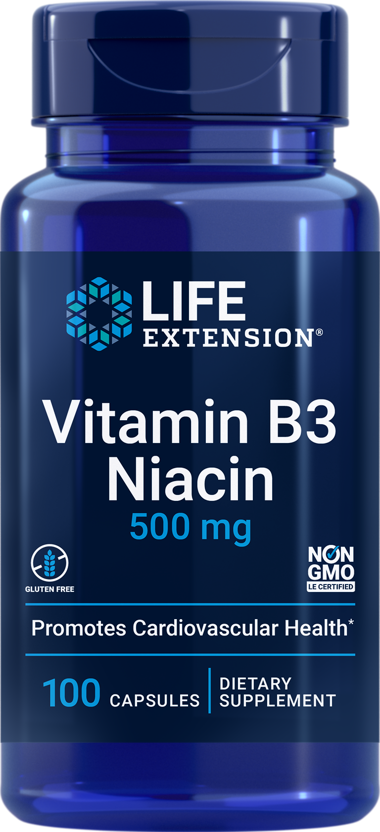 VITAMIN B3 NIACIN 500MG LIFE EXTENSION