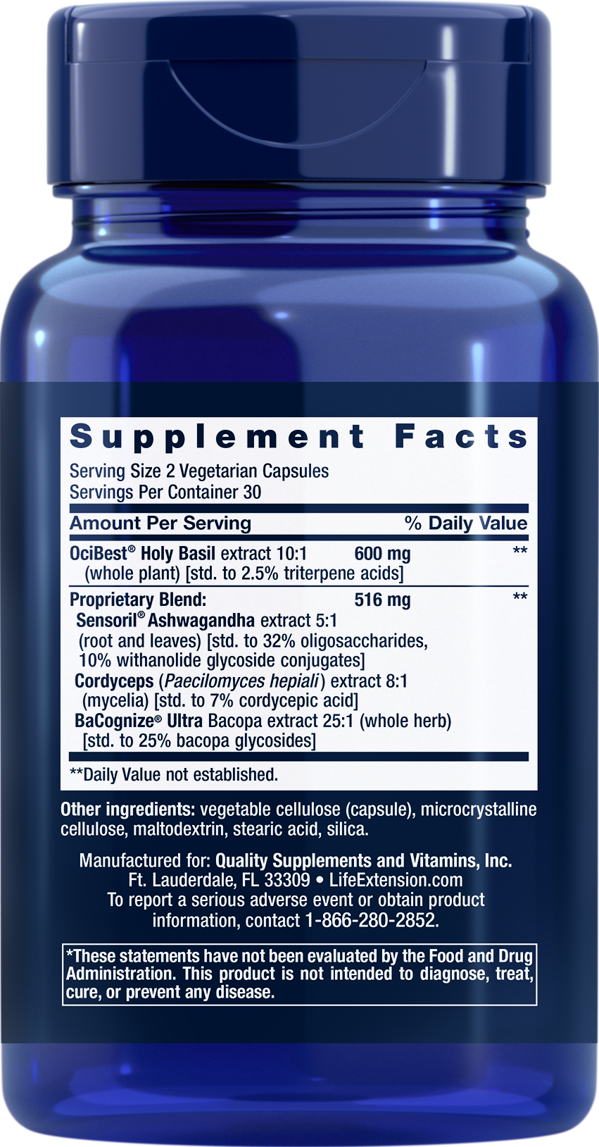 ADRENAL ENERGY FORMULA 60 CAPS LIFE EXTENSION