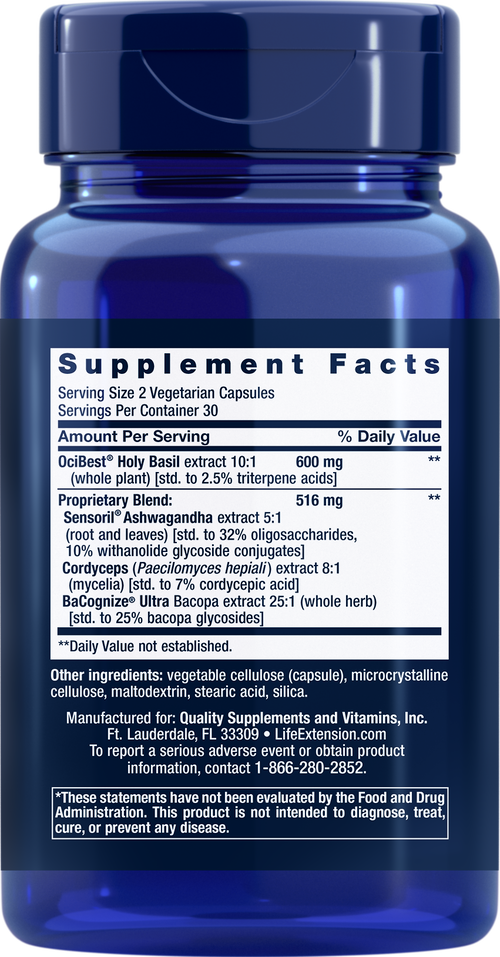 ADRENAL ENERGY FORMULA 60 CAPS LIFE EXTENSION