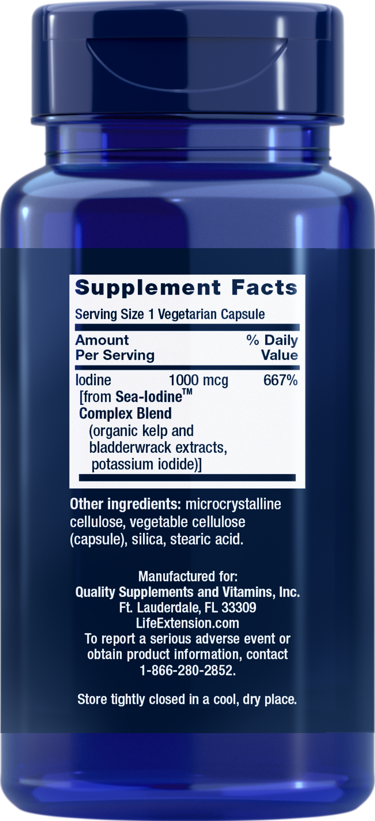 SEA IODINE 1000MCG LIFE EXTENSION