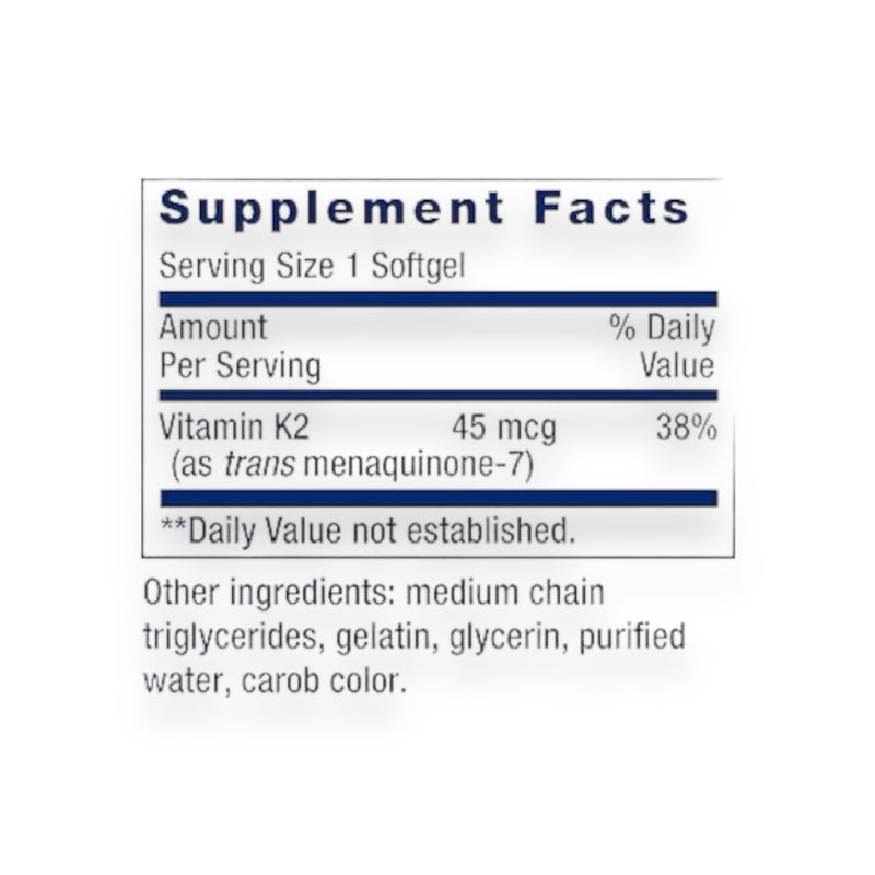 Vitamina K2 en dosis bajas 90 softgels