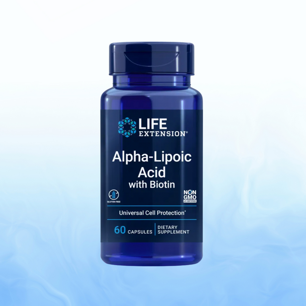 Alpha-Lipoic Acid con Biotina 250mg Life Extension 100 Cápsulas