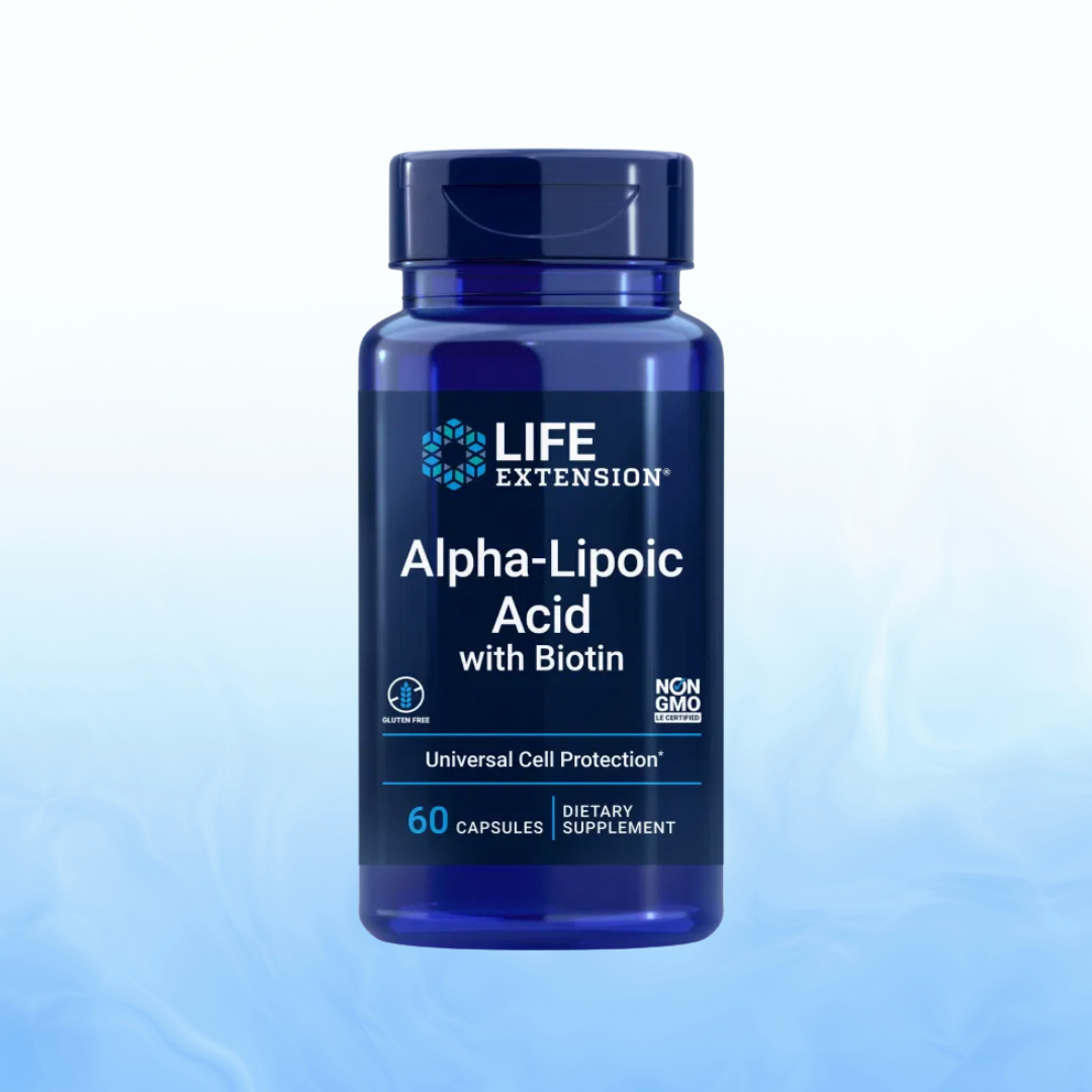 Alpha-Lipoic Acid con Biotina 250mg Life Extension 100 Cápsulas