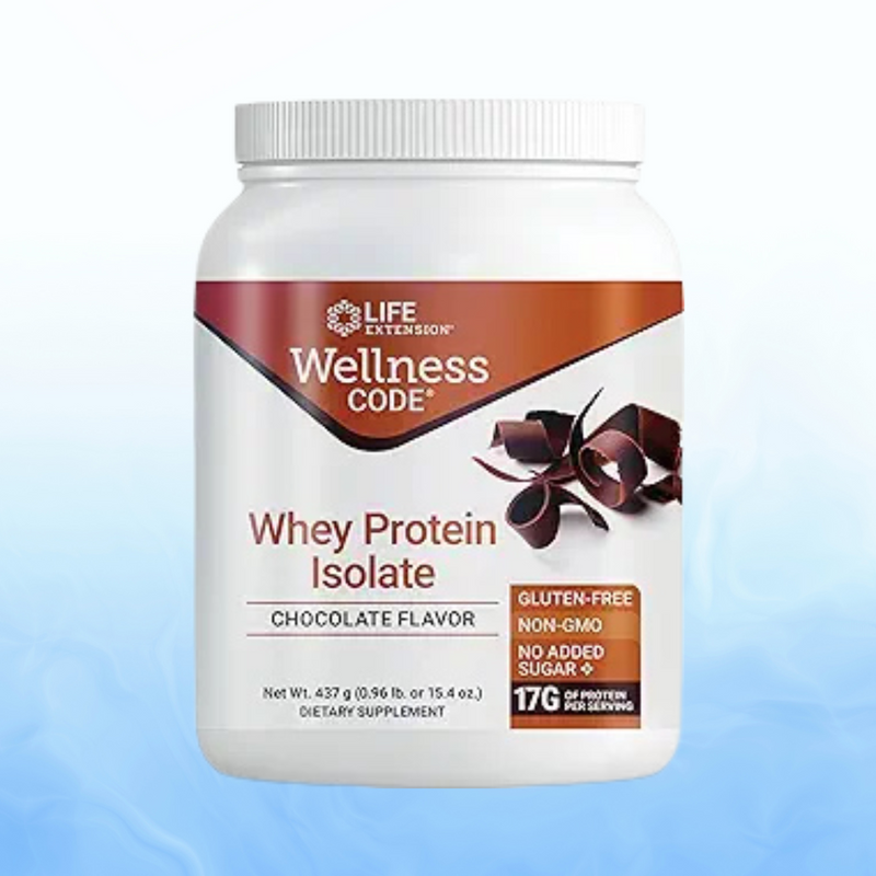 ✨ Wellness Code® Concentrado de Proteína de Suero – Chocolate – Life Extension 454 grs