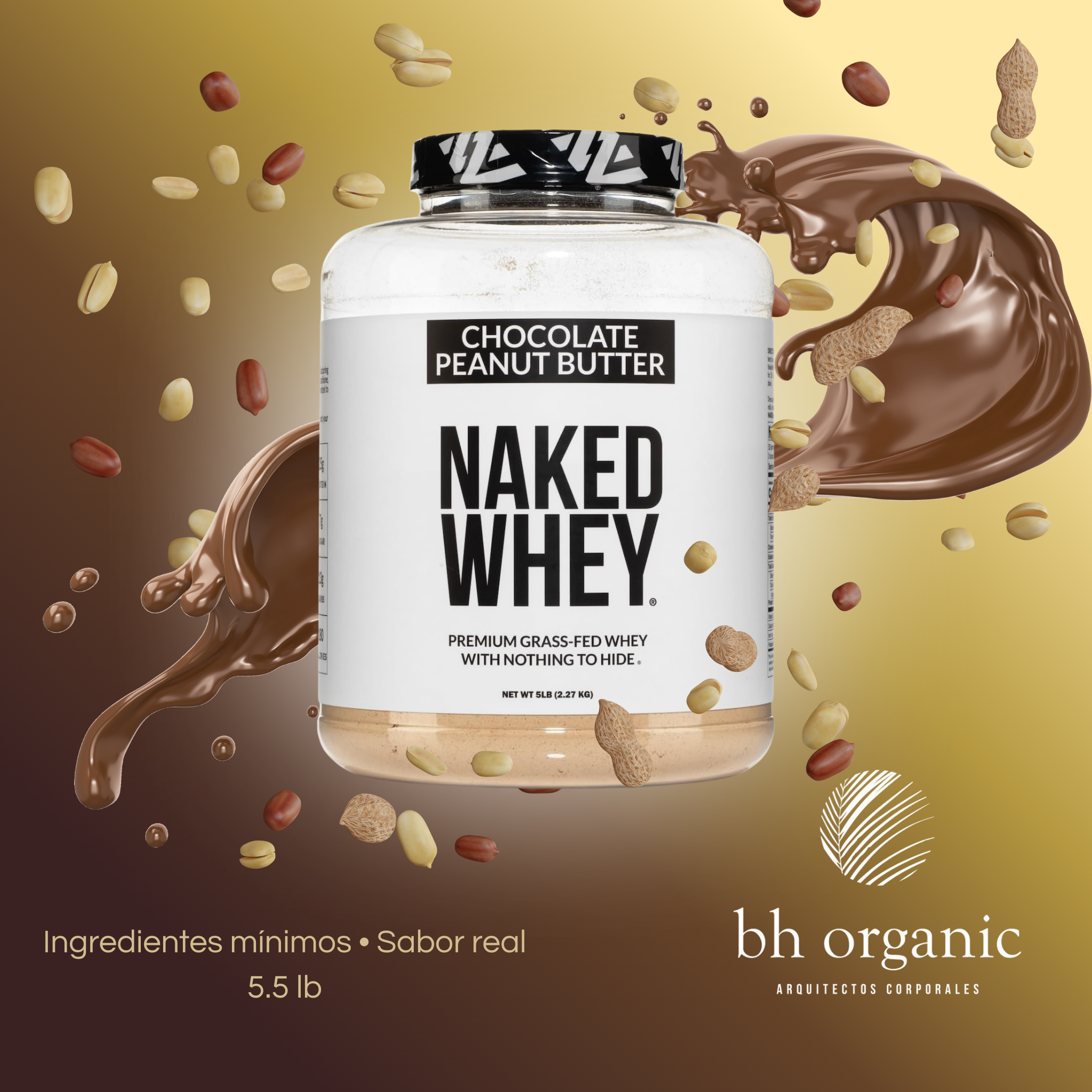 Naked Whey Protein 2.27kg | Proteína de Suero 100% Pura | Sin Aditivos | bhorganic
