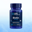 Biotina 600mcg Life Extension - 100 Cápsulas | Cabello y Uñas Saludables | bhorganic