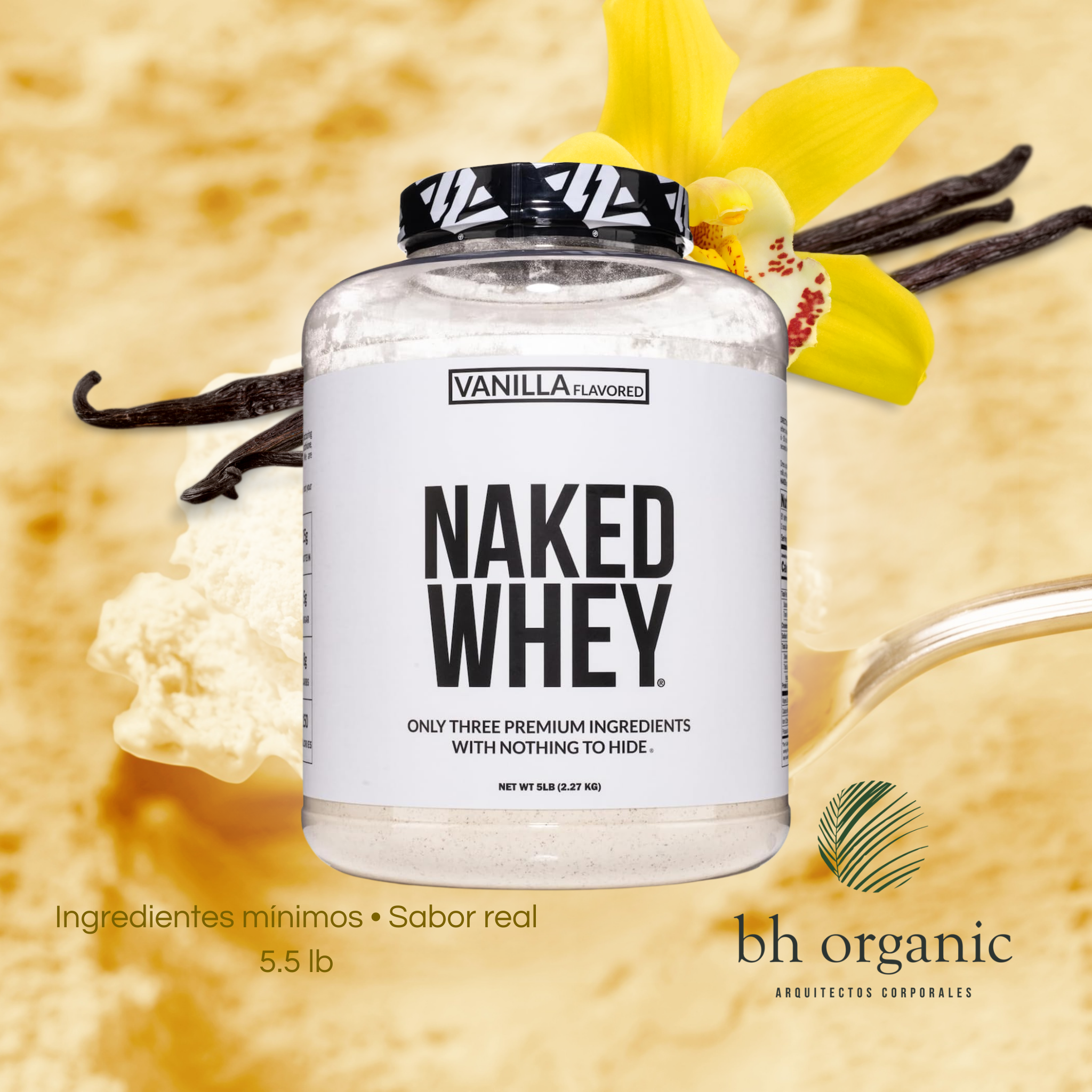 Naked Whey Protein 2.27kg | Proteína de Suero 100% Pura | Sin Aditivos | bhorganic
