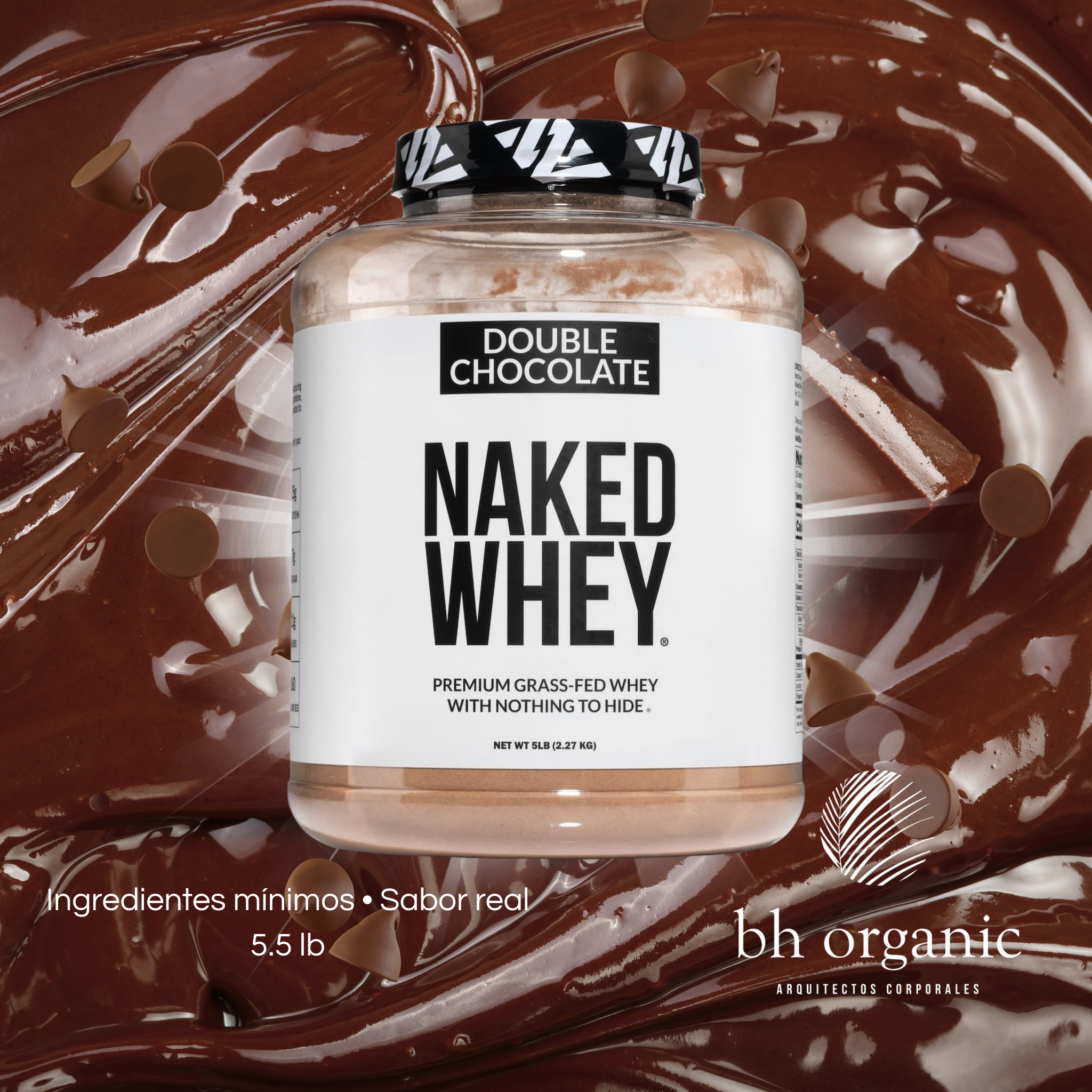 Naked Whey Protein 2.27kg | Proteína de Suero 100% Pura | Sin Aditivos | bhorganic