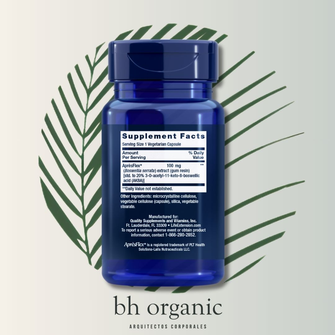 Boswellia Life Extension - 60 Cápsulas Vegetarianas | Bienestar Articular | bhorganic