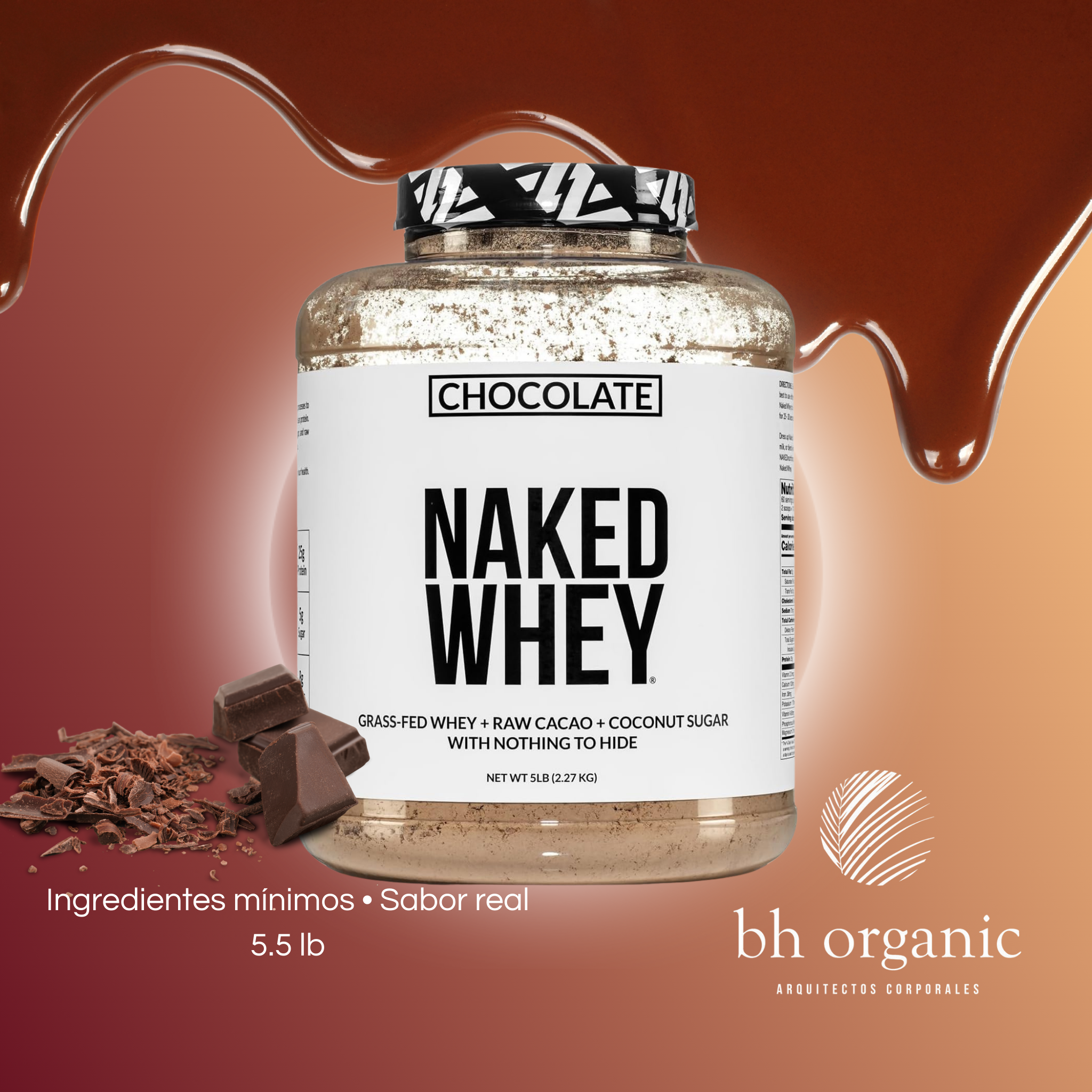 Naked Whey Protein 2.27kg | Proteína de Suero 100% Pura | Sin Aditivos | bhorganic