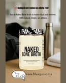 Naked Bone Broth - Caldo de Hueso de Res 100% Puro en Polvo 440g | Sin Sabor | Proteína Natural | bhorganic