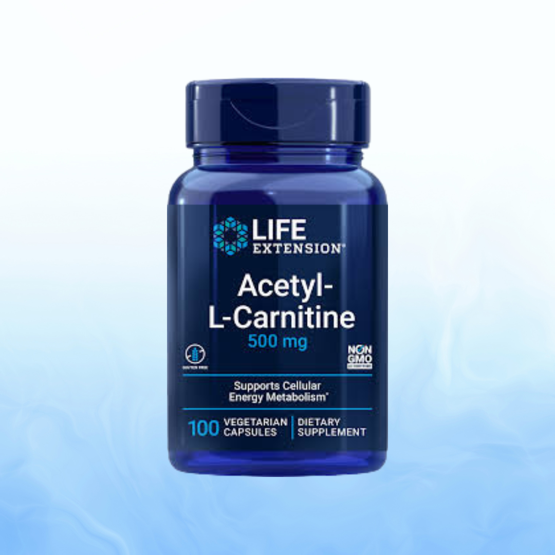 l carnitina para adultos mayores Acetyl L-Carnitine 500mg Life Extension - 100 Cápsulas Vegetales | Energía Mental | Función Cognitiva What is the Most product interest_not serums Container Size:120