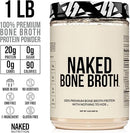 Naked Bone Broth - Caldo de Hueso de Res 100% Puro en Polvo 440g | Sin Sabor | Proteína Natural | bhorganic