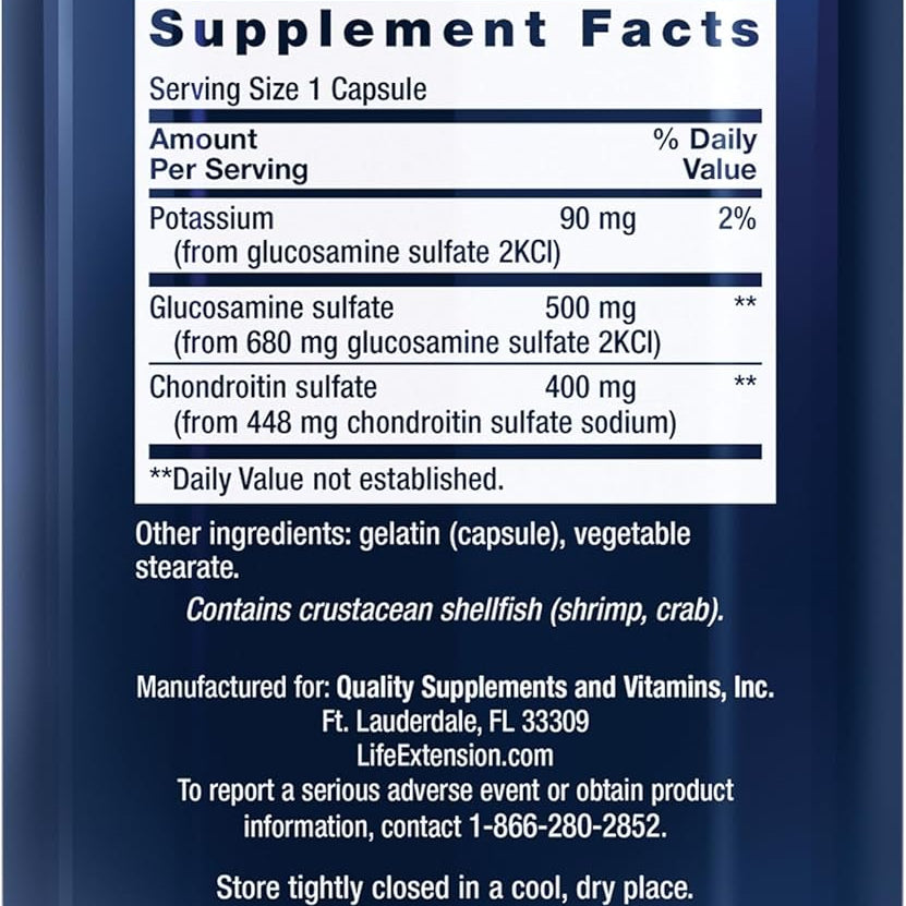 Glucosamine / Chondroitin 90 Caps | Life Extension