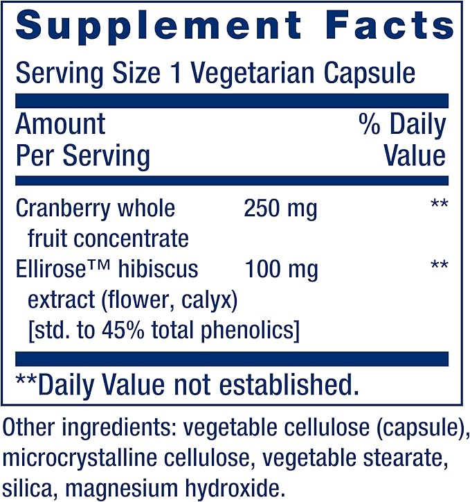Cran Max Life Extension - 60 Cápsulas | Extracto de Arándano | Salud del Tracto Urinario | bhorganic