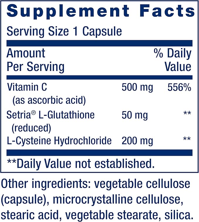 Glutathione Cysteine & C 100 Caps | Life Extension