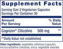 Citicoline 250 Mg – Life Extension (60 Cápsulas)