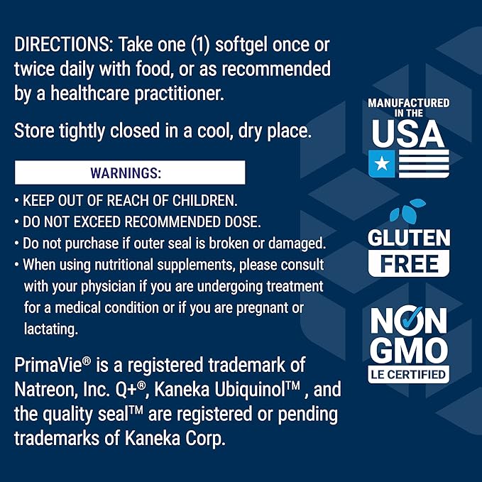 Super Ubiquinol Coq10 con Enhanced Mitochondrial Support™ – Life Extension (60 Cápsulas)