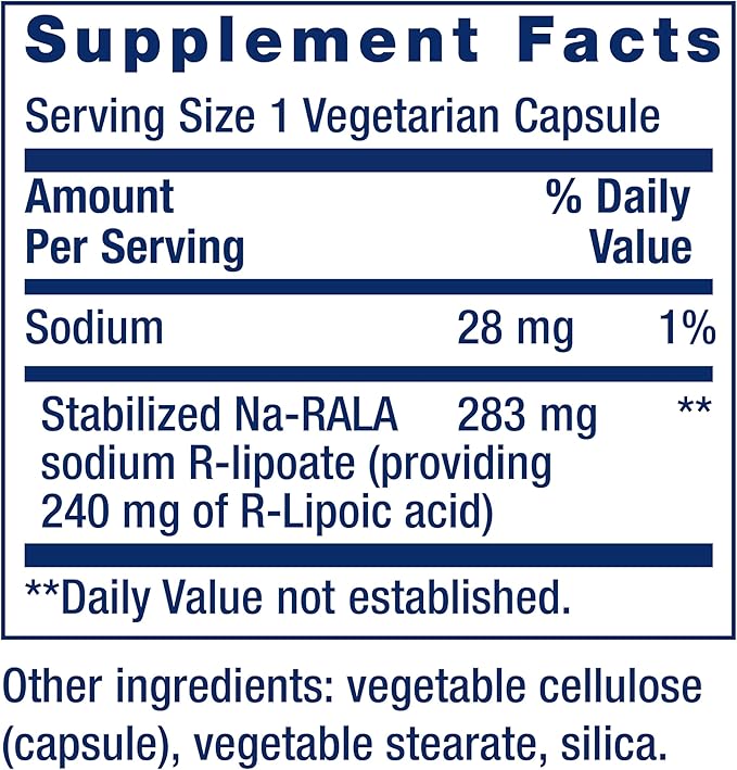 Súper Ácido R-lipoico, 240 Mg, 60 Veg Caps | Life Extension