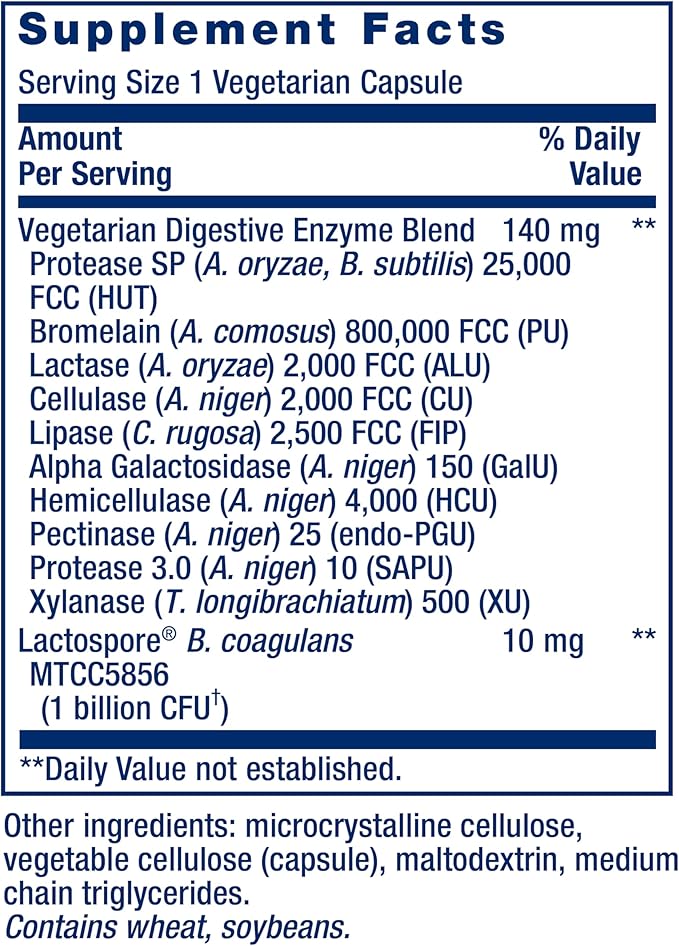 Super Digestive Enzymes And Probiotics 60 Caps | Life Extension