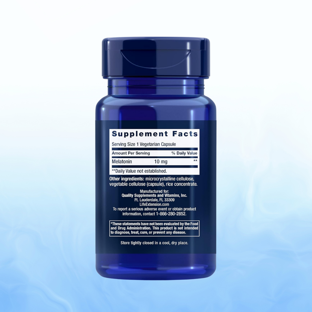 Melatonina 10 Mg, 60 Cáps | Life Extension