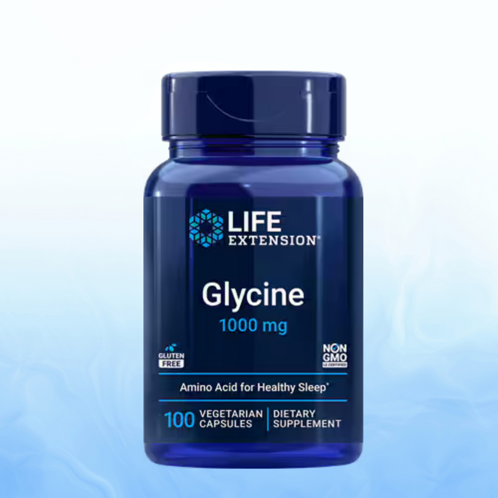 Glycine 1000mg Life Extension 100 Cápsulas Vegetarianas