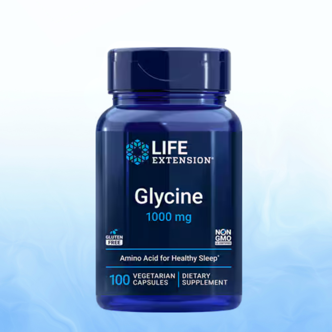 Glycine 1000mg Life Extension 100 Cápsulas Vegetarianas
