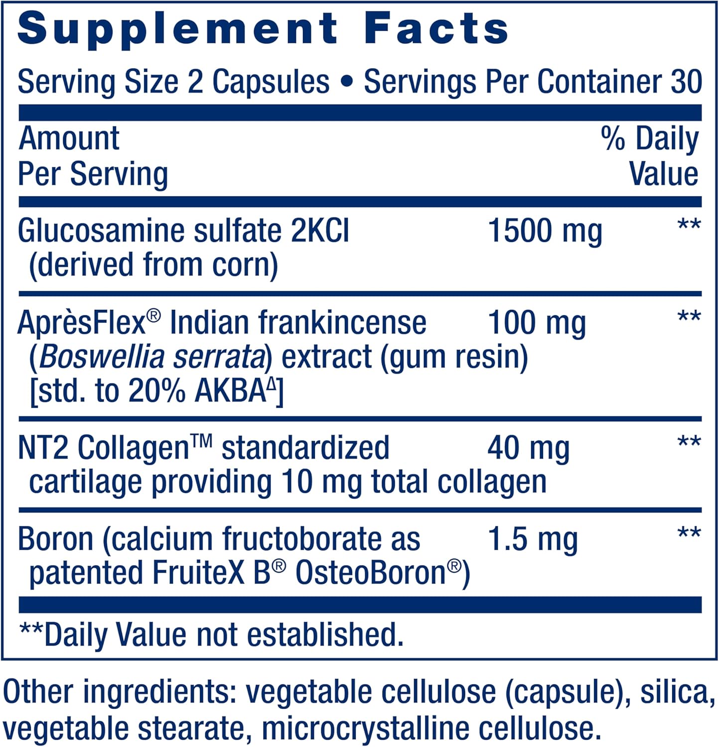 Arthromax Advanced NT2 Collagen & Apresflex Life Extension - 60 Cápsulas | Bienestar Articular | bhorganic