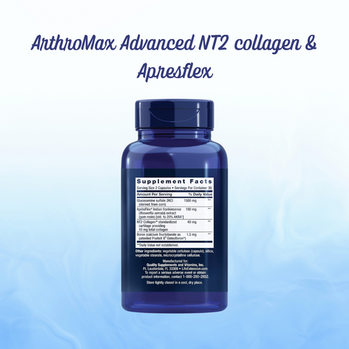 Arthromax Advanced NT2 Collagen & Apresflex Life Extension - 60 Cápsulas | Bienestar Articular | bhorganic