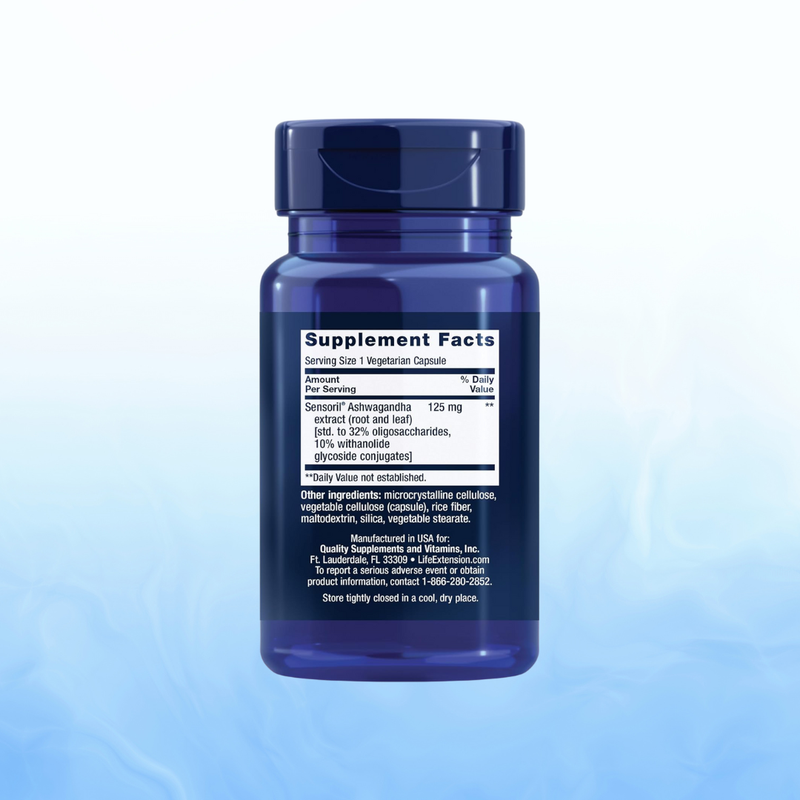 Optimized Ashwagandha 60 vegetarian capsules LIFE EXTENSION