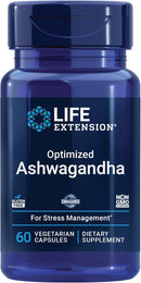 Optimized Ashwagandha 60 vegetarian capsules LIFE EXTENSION