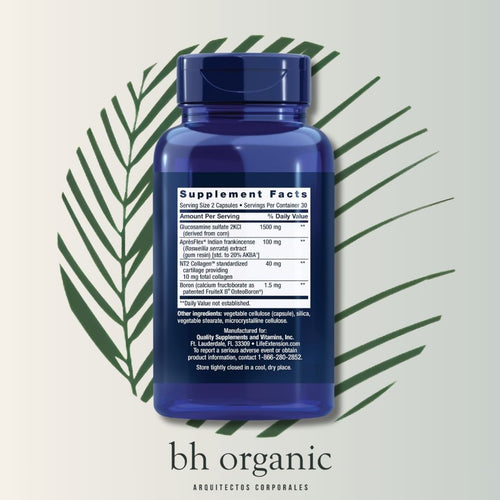 Arthromax Advanced NT2 Collagen & Apresflex Life Extension - 60 Cápsulas | Bienestar Articular | bhorganic