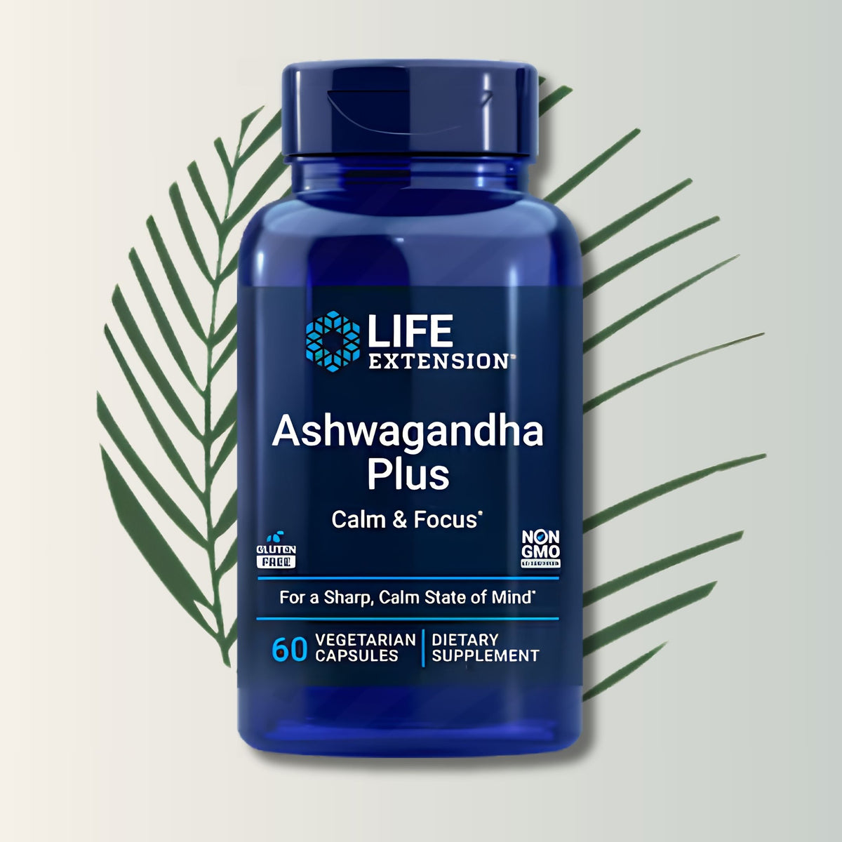 Ashwagandha Plus Life Extension - 60 Cápsulas | Adaptógeno Natural | Manejo del Estrés | bhorganic