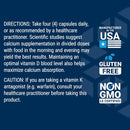 Bone Restore Elite con Super Potent K2 Life Extension - 120 Cápsulas | Salud Ósea | bhorganic