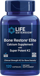 Bone Restore Elite con Super Potent K2 Life Extension - 120 Cápsulas | Salud Ósea | bhorganic