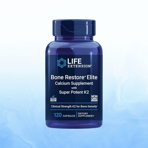 Bone Restore Elite con Super Potent K2 Life Extension 120 Cápsulas