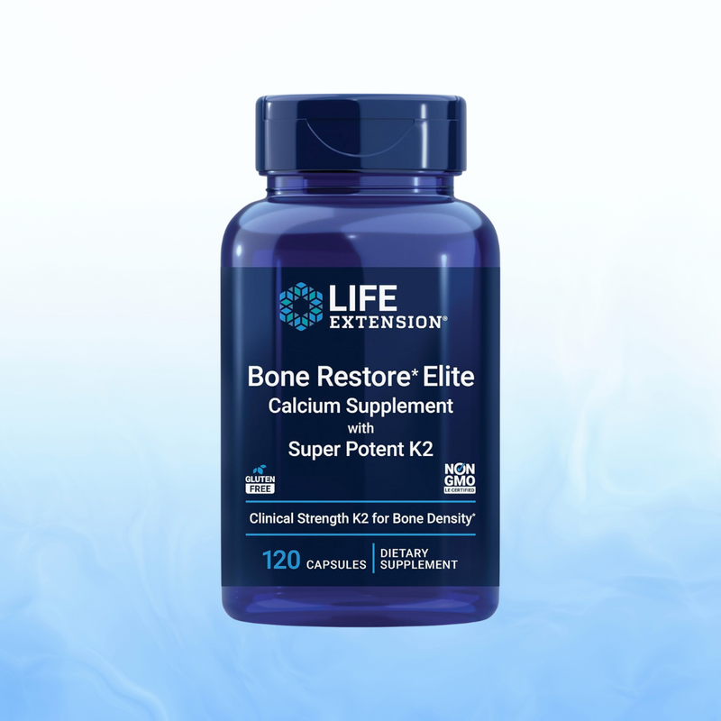 Bone Restore Elite con Super Potent K2 Life Extension - 120 Cápsulas | Salud Ósea | bhorganic