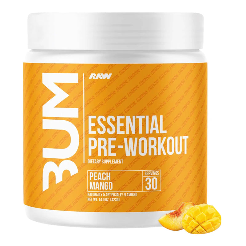 BUM PRE ENTRENO ESENCIAL 423G MANGO DURAZNO RAW