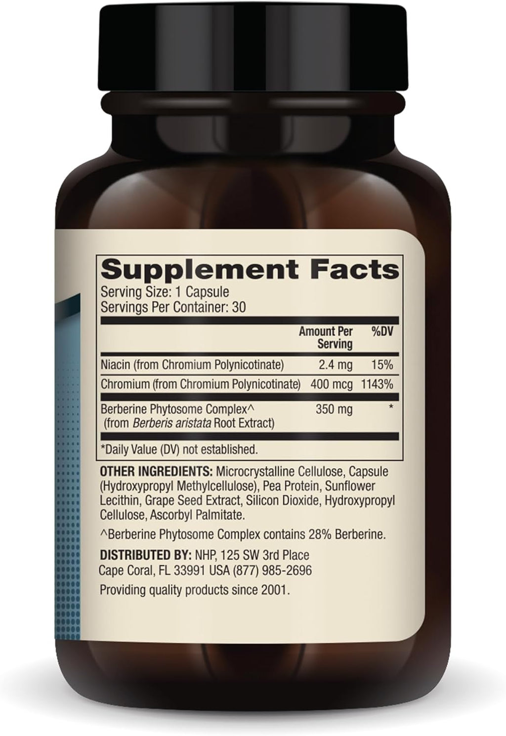 Berberine Biothin Dr. Mercola con Cromo - 30 Cápsulas | Metabolismo Saludable | bhorganic