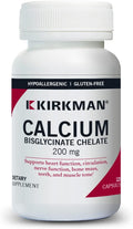 Bisglicinato de Calcio 200mg Kirkman - 120 Cápsulas | Alta Absorción | bhorganic