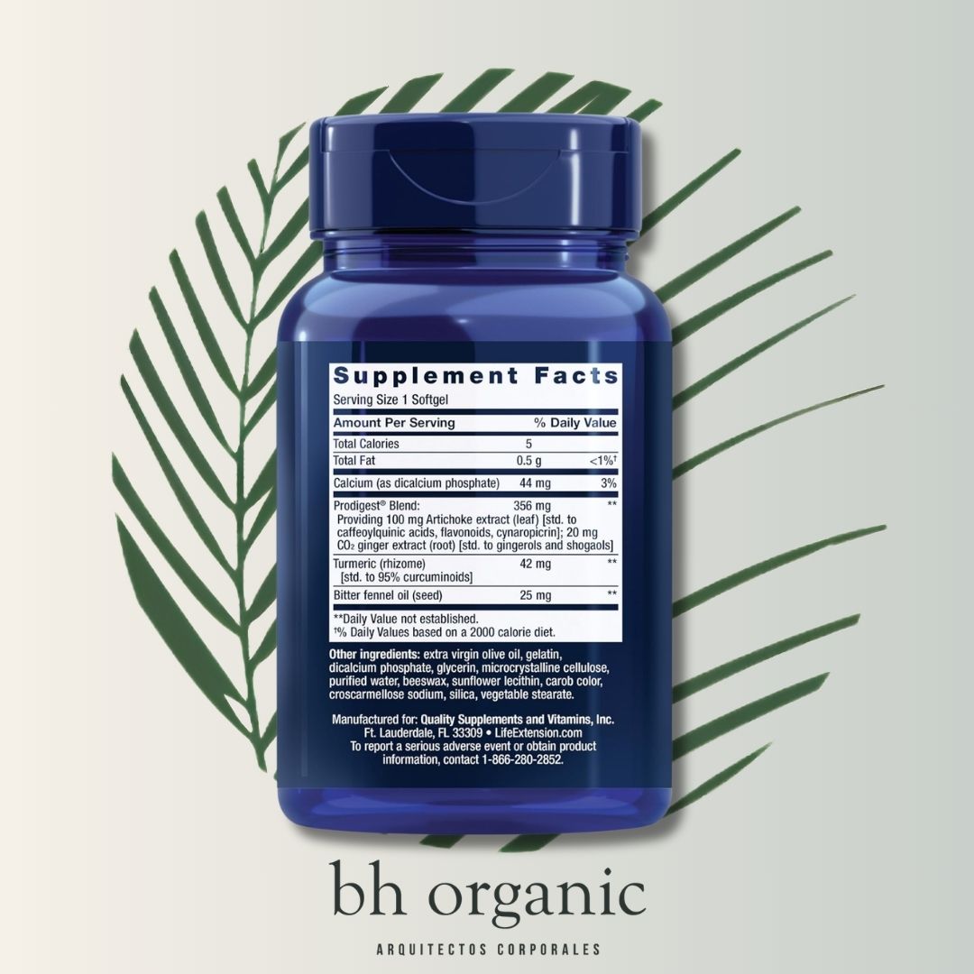 Bloat Relief Life Extension - 60 Softgels | Bienestar Digestivo | Alivio Natural | bhorganic