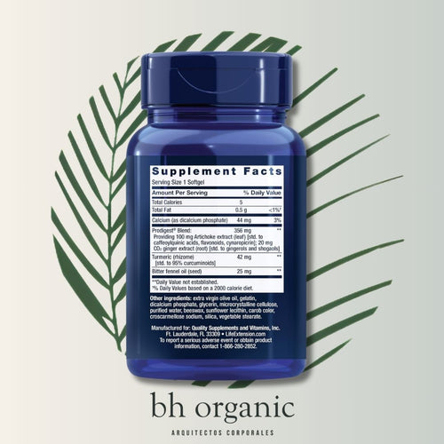 Bloat Relief Life Extension - 60 Softgels | Bienestar Digestivo | Alivio Natural | bhorganic