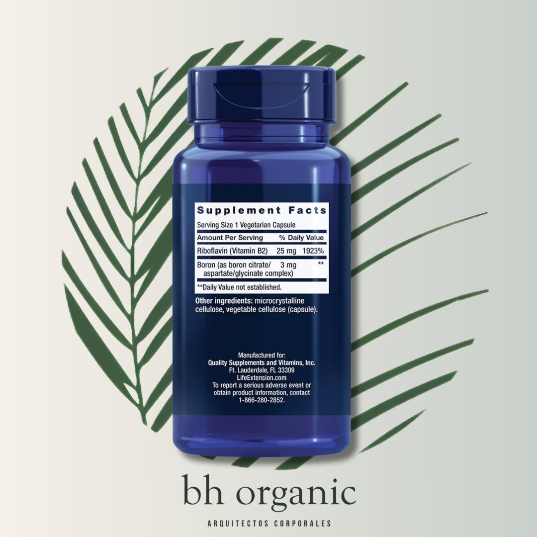 Boron 3mg Life Extension - 100 Cápsulas | Salud Ósea | bhorganic