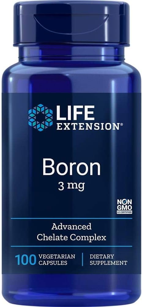 Boron 3mg Life Extension - 100 Cápsulas | Salud Ósea | bhorganic