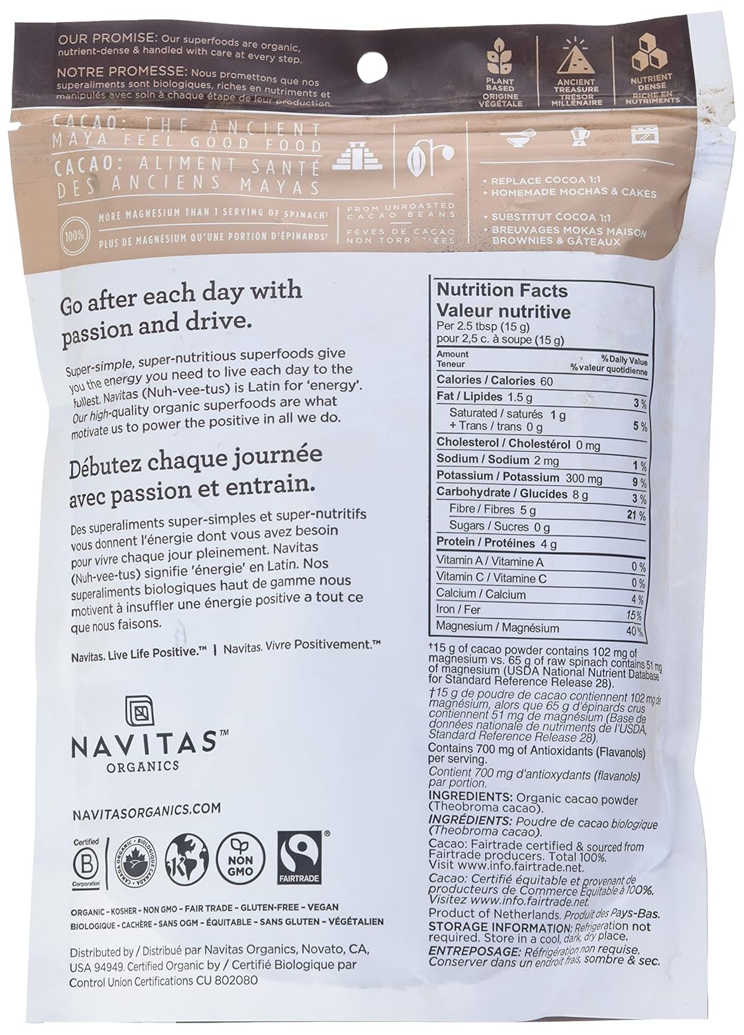 Organic Cacao Powder 454 G | Navitas Organics