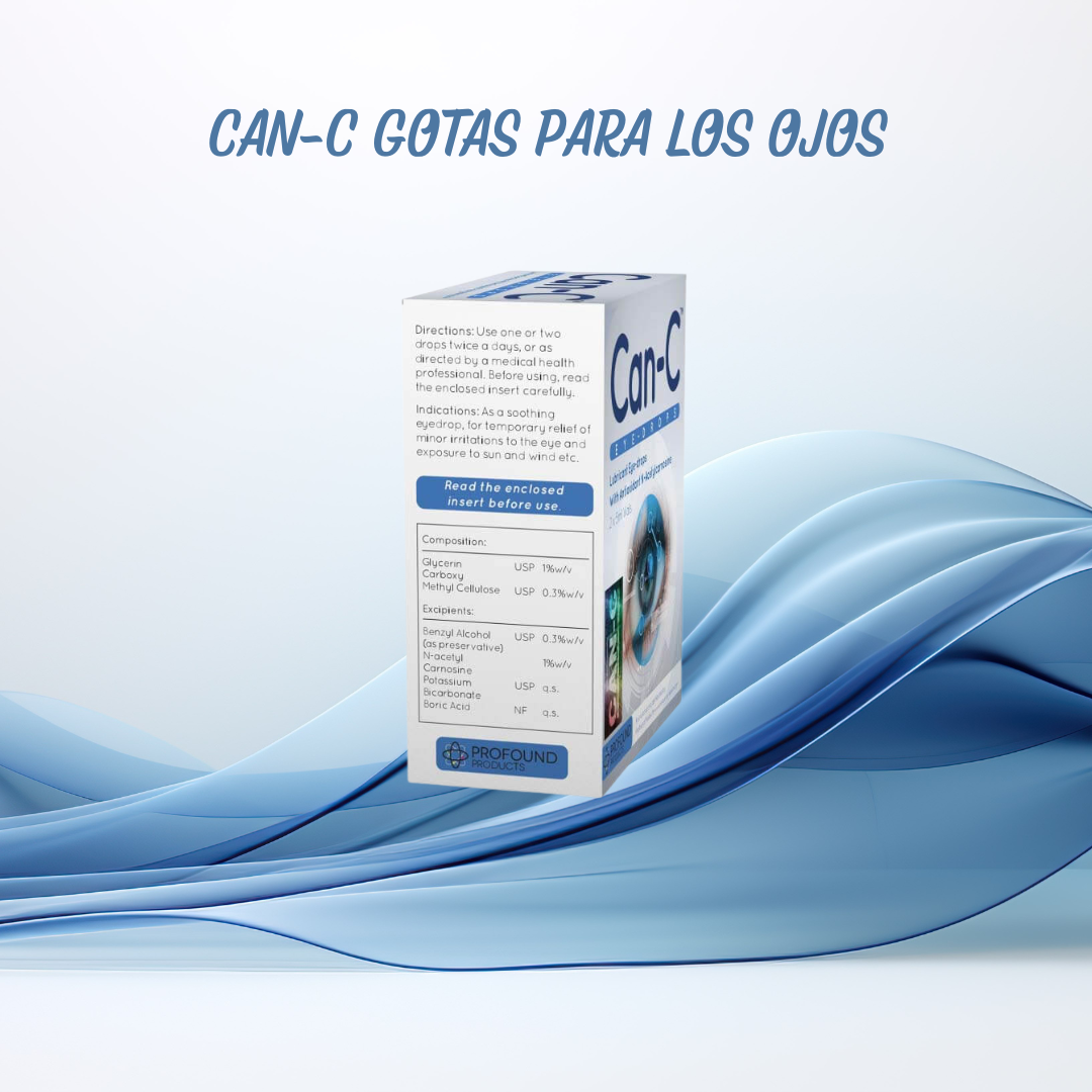 Can-C Gotas para los Ojos - 2 Goteros x 5ml | N-Acetilcarnosina | Salud Visual | bhorganic