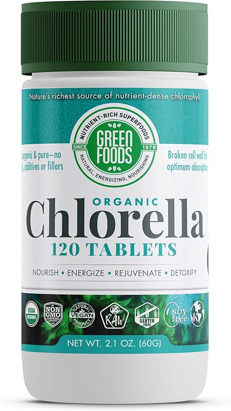 CHLORELLA 120 TABLETAS GREEN FOODS