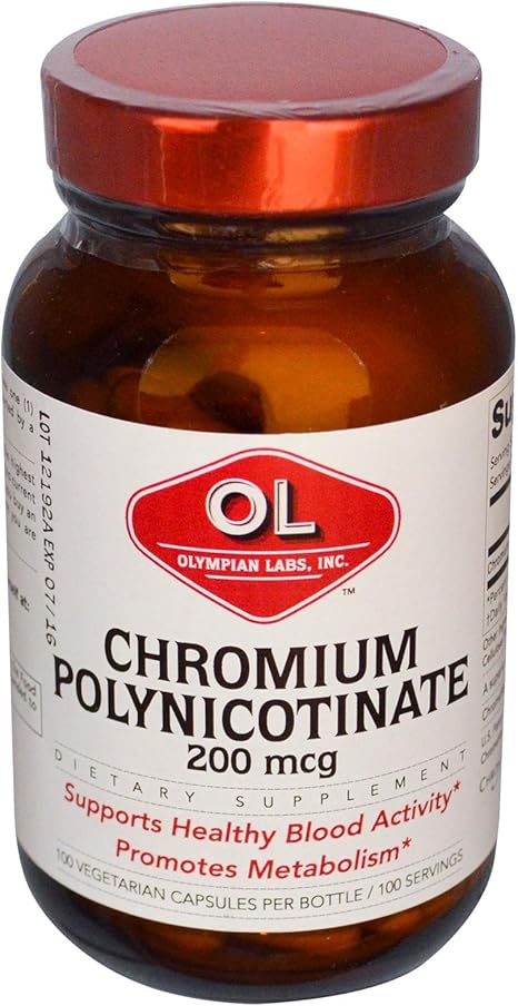 POLINICOTINATO DE CROMO 200 MCG 100 CAPSULAS OLYMPIAN LABS