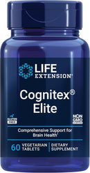 Cognitex Elite Life Extension - 60 Tabletas Vegetarianas | Salud Cerebral | Memoria | bhorganic